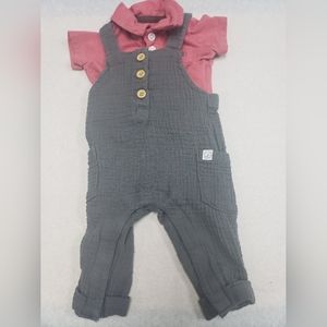 Baby Boy Newborn Overall Set